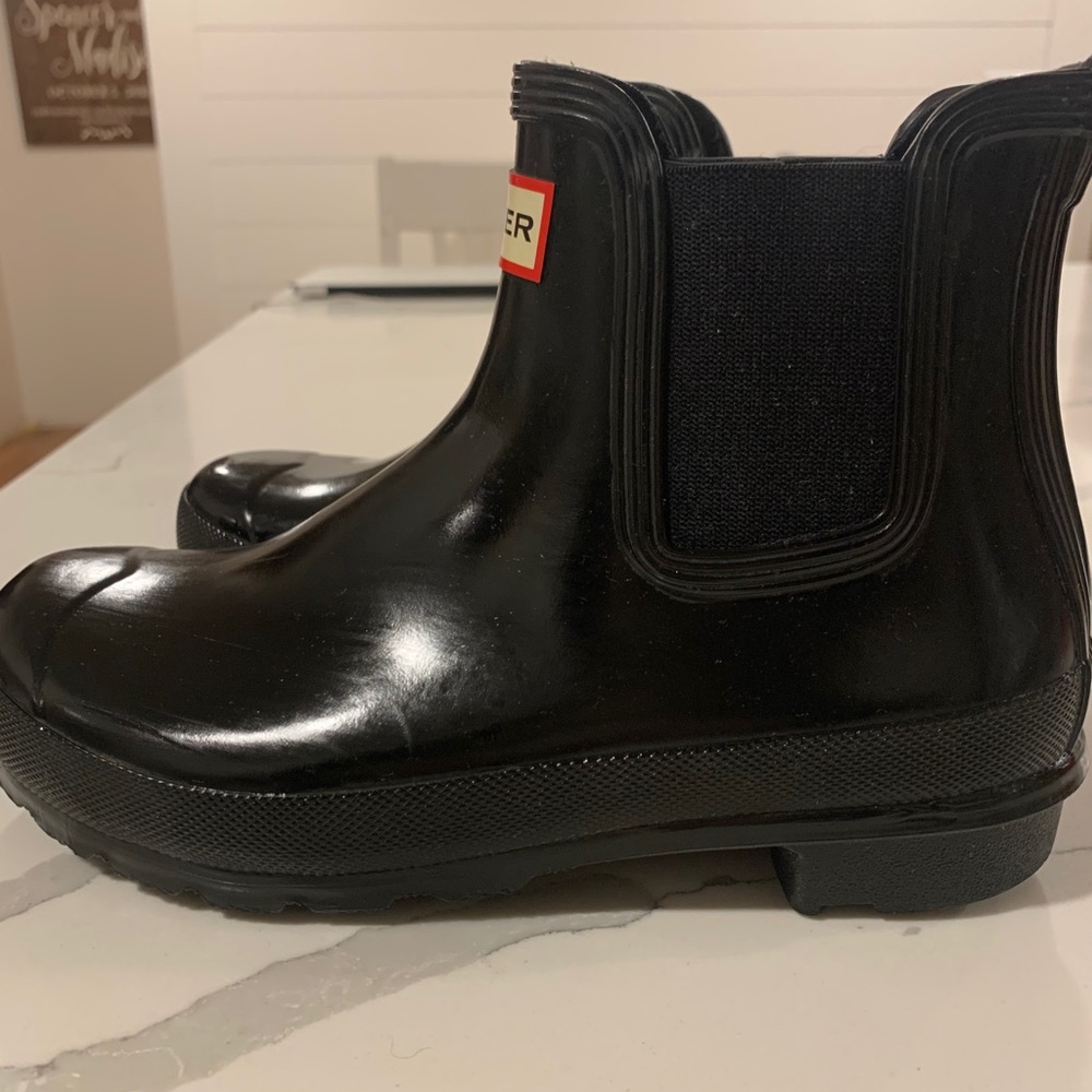 Hunter Ankle Rain boots in black